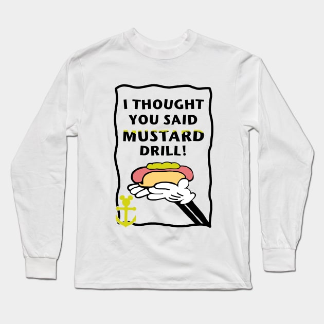 Mustard Drill Cruise Line Muster Long Sleeve T-Shirt by AnnaBanana